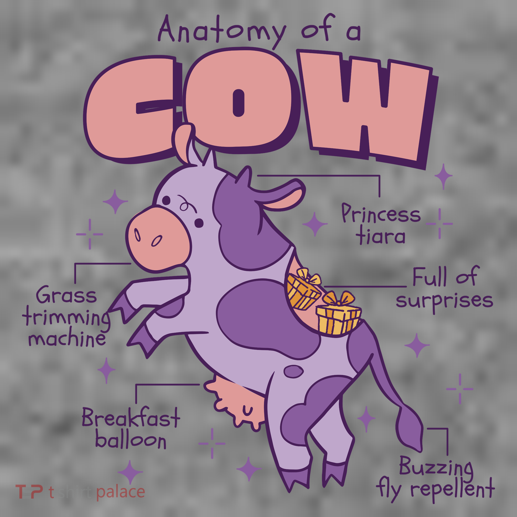 Cow Funny Anatomy Toddler Hoodie