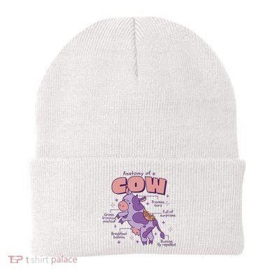 Cow Funny Anatomy Beanie