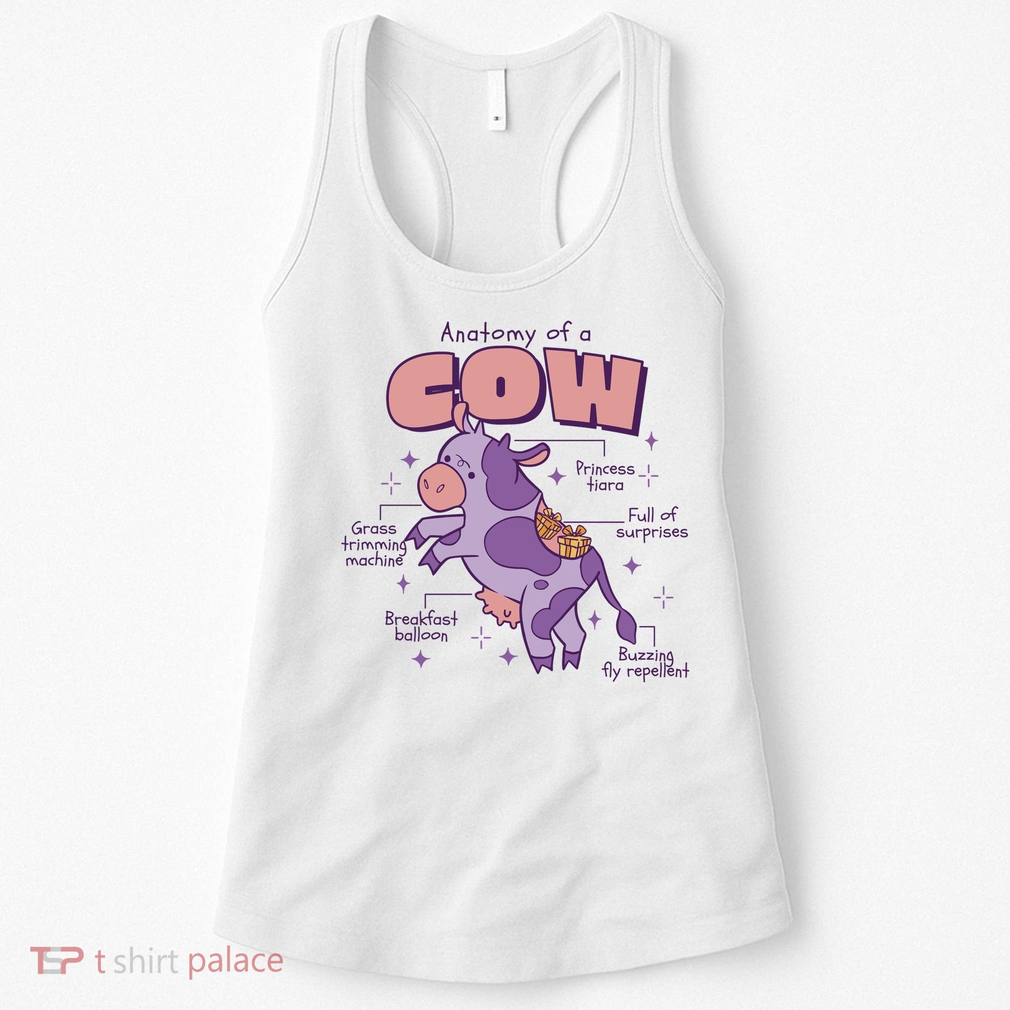 Cow Funny Anatomy Women's Tank Top