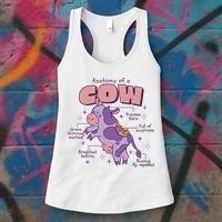 Cow Funny Anatomy Women's Tank Top thumb 3