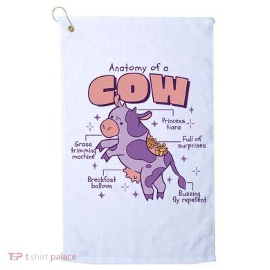 Cow Funny Anatomy Golf Towel