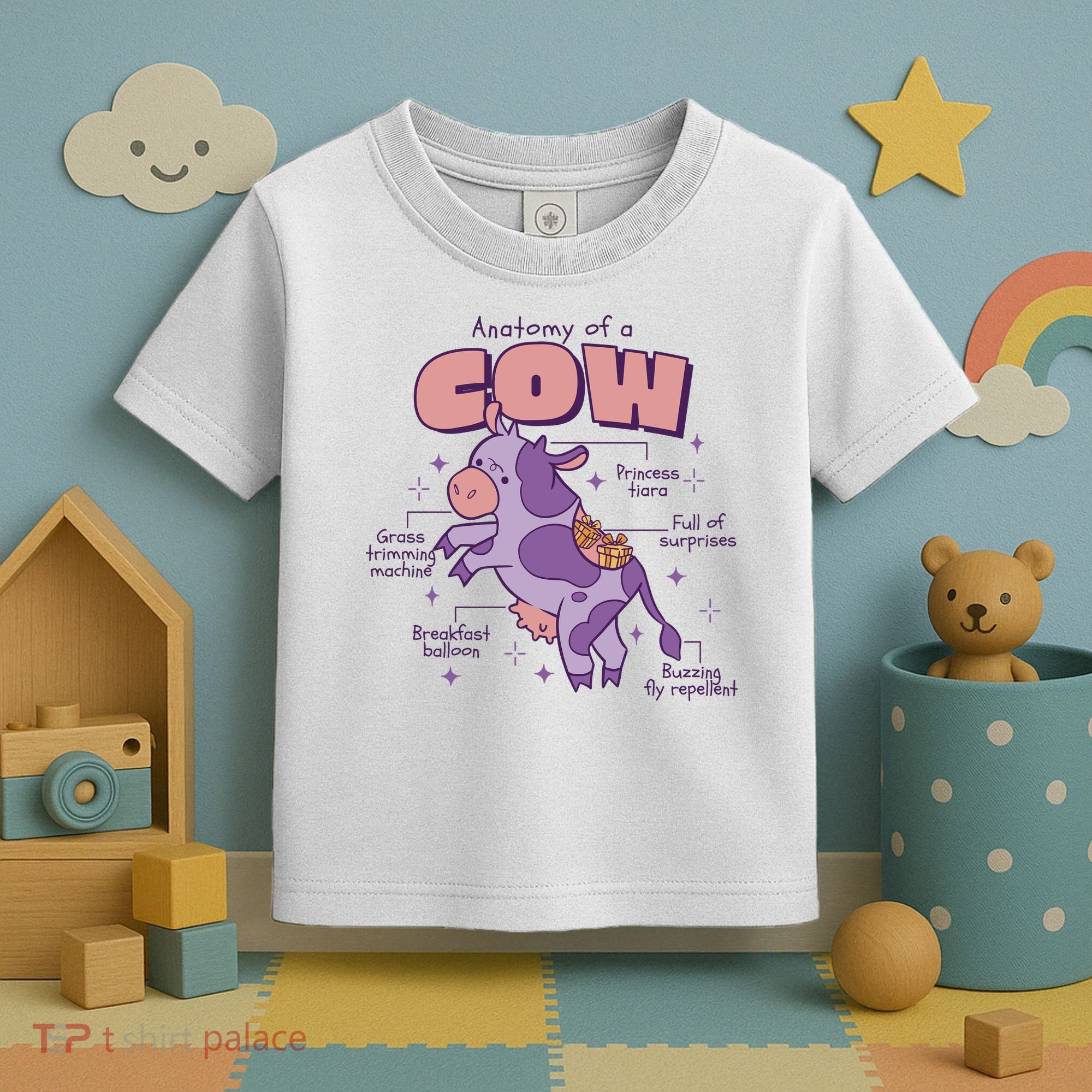 Cow Funny Anatomy Toddler T-Shirt