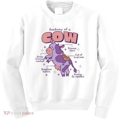 Cow Funny Anatomy Kids Sweatshirt