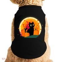 Cute Fall Autumn Lover Black Cat And Pumpkins Doggie Tank thumb 0