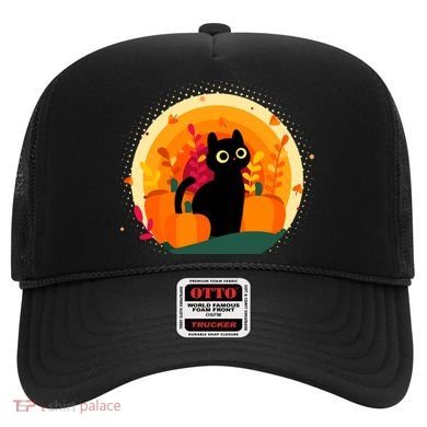 Cute Fall Autumn Lover Black Cat And Pumpkins Hat
