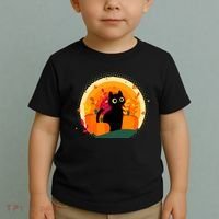 Cute Fall Autumn Lover Black Cat And Pumpkins Toddler T-Shirt thumb 2