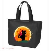 Cute Fall Autumn Lover Black Cat And Pumpkins Tote Bag thumb 3
