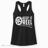 Cool Filmmaker Art For Men Women Movie Film Maker Keep Reel Women's Tank Top thumb 0
