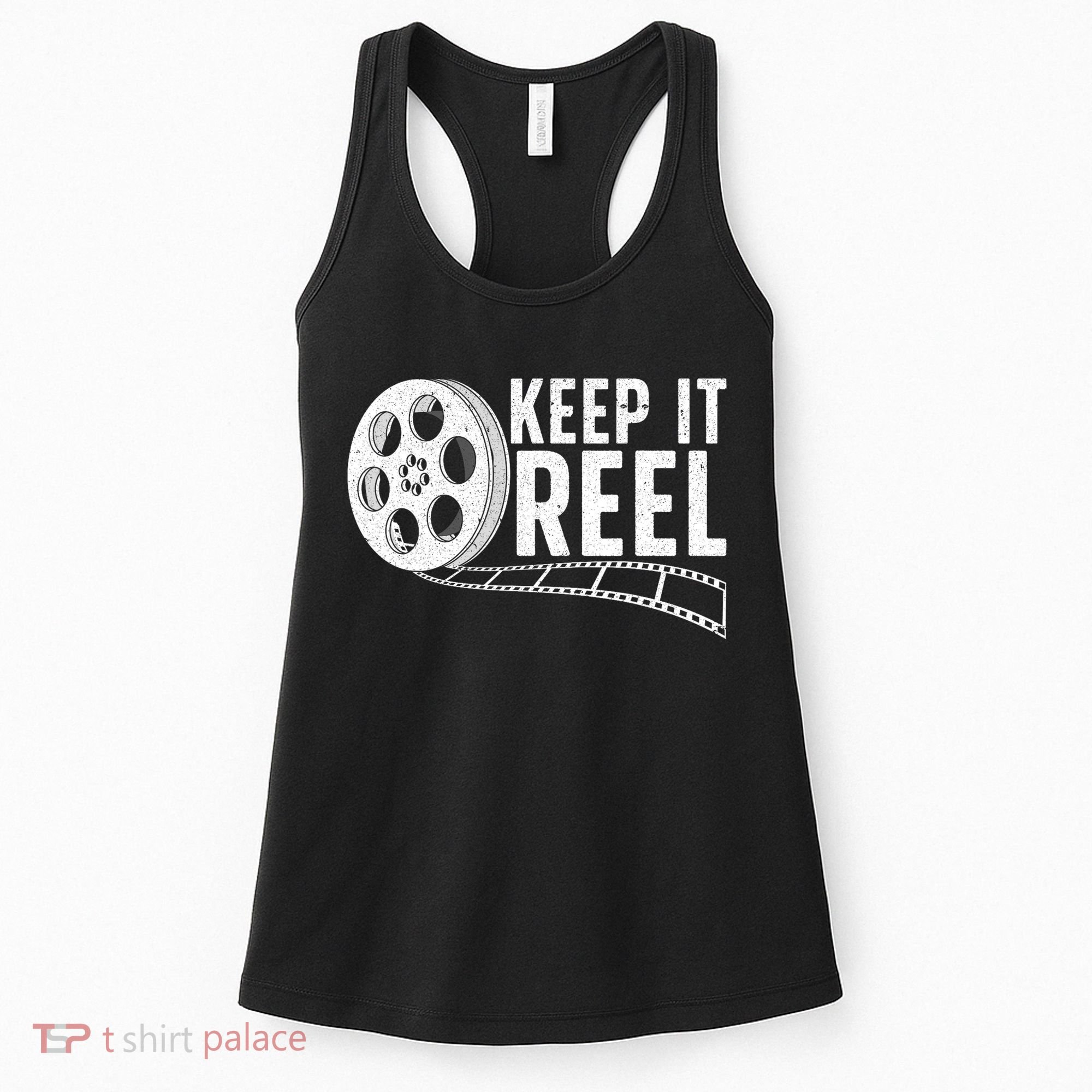 Cool Filmmaker Art For Men Women Movie Film Maker Keep Reel Women's Tank Top