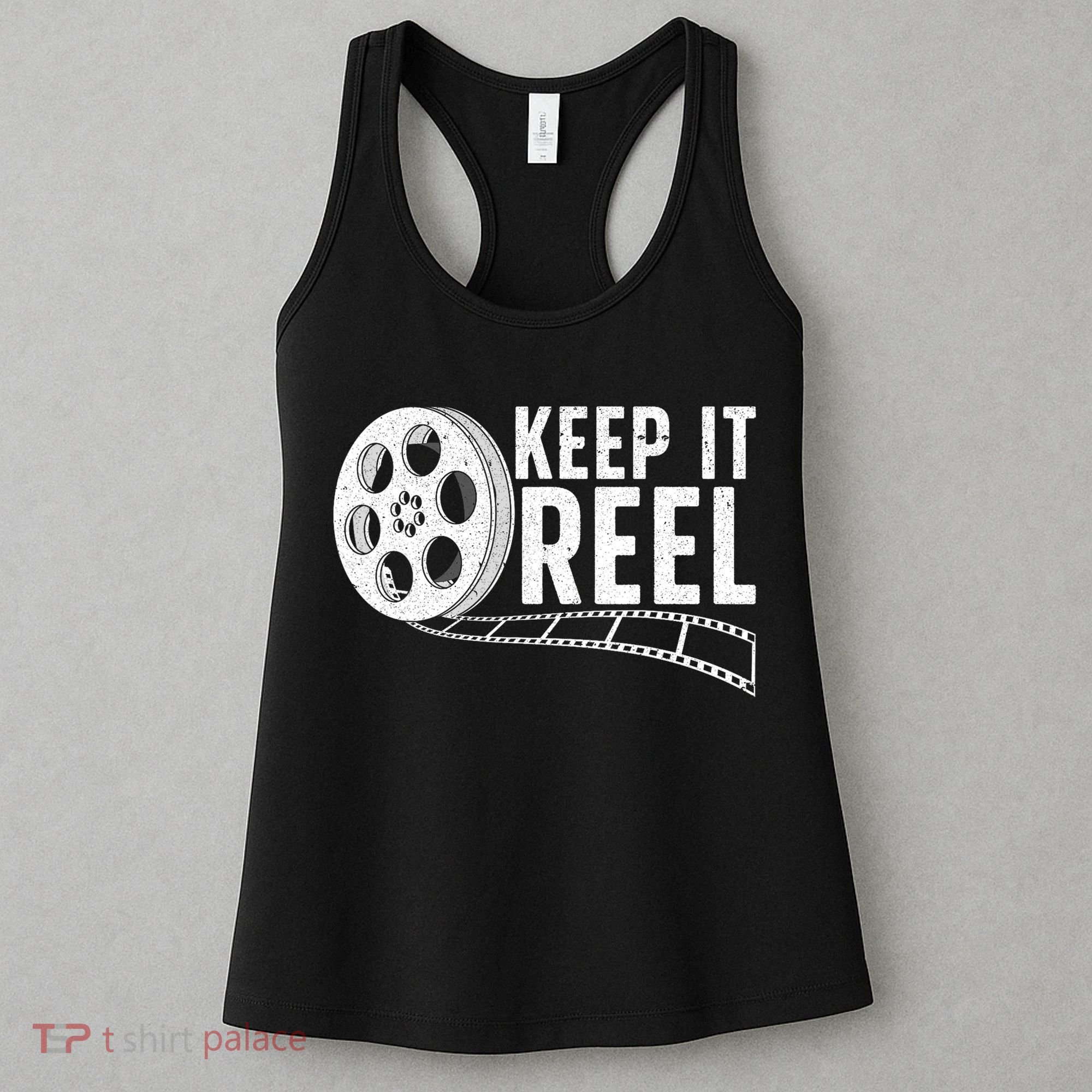 Cool Filmmaker Art For Men Women Movie Film Maker Keep Reel Women's Tank Top