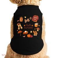 Cute Fall Autumn Little Things Retro Fall Hello Autumn Doggie Tank thumb 0
