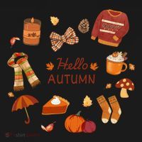 Cute Fall Autumn Little Things Retro Fall Hello Autumn Apron thumb 3