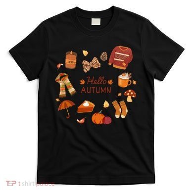 Cute Fall Autumn Little Things Retro Fall Hello Autumn T-Shirt
