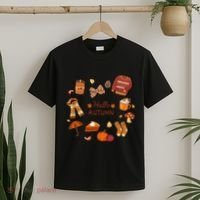 Cute Fall Autumn Little Things Retro Fall Hello Autumn T-Shirt thumb 2