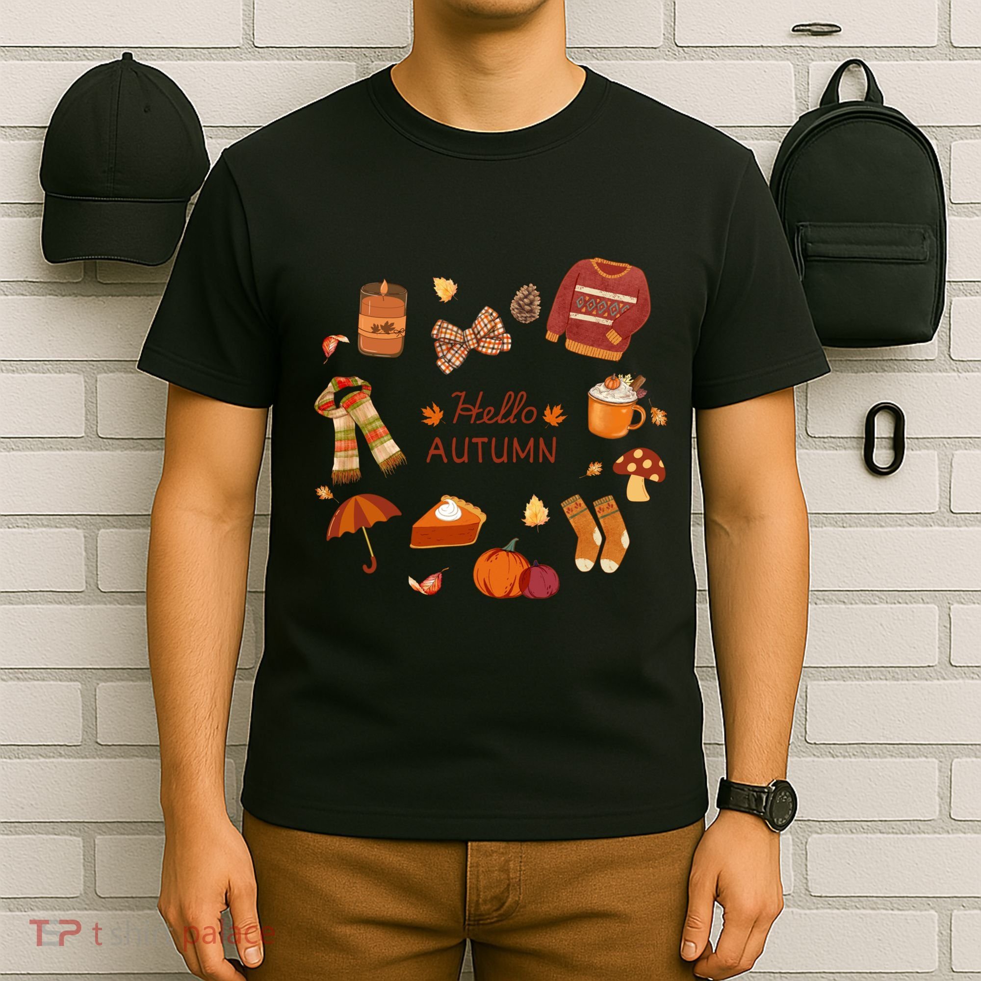Cute Fall Autumn Little Things Retro Fall Hello Autumn T-Shirt