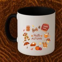 Cute Fall Autumn Little Things Retro Fall Hello Autumn Coffee Mug thumb 2