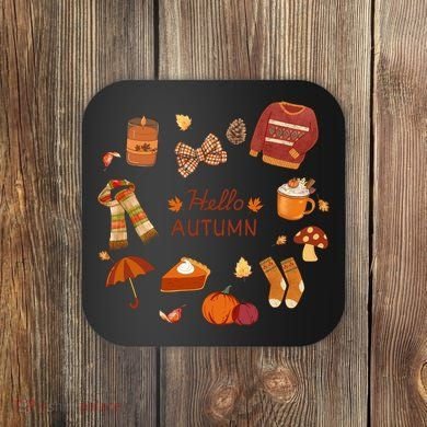 Cute Fall Autumn Little Things Retro Fall Hello Autumn Coaster
