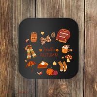 Cute Fall Autumn Little Things Retro Fall Hello Autumn Coaster thumb 0