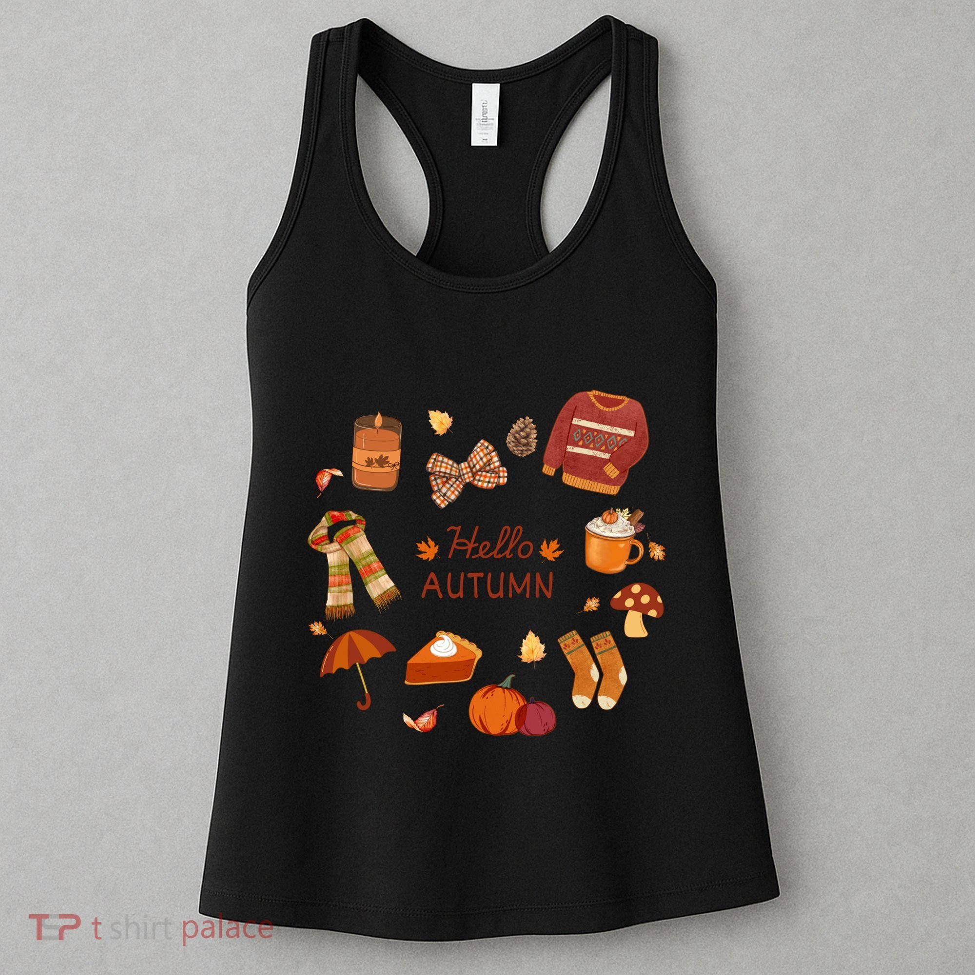 Cute Fall Autumn Little Things Retro Fall Hello Autumn Women's Tank Top