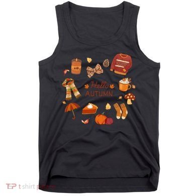 Cute Fall Autumn Little Things Retro Fall Hello Autumn Tank Top