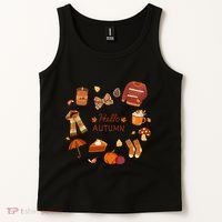 Cute Fall Autumn Little Things Retro Fall Hello Autumn Tank Top thumb 2
