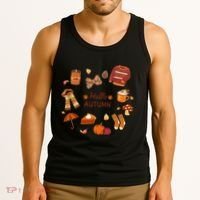 Cute Fall Autumn Little Things Retro Fall Hello Autumn Tank Top thumb 3
