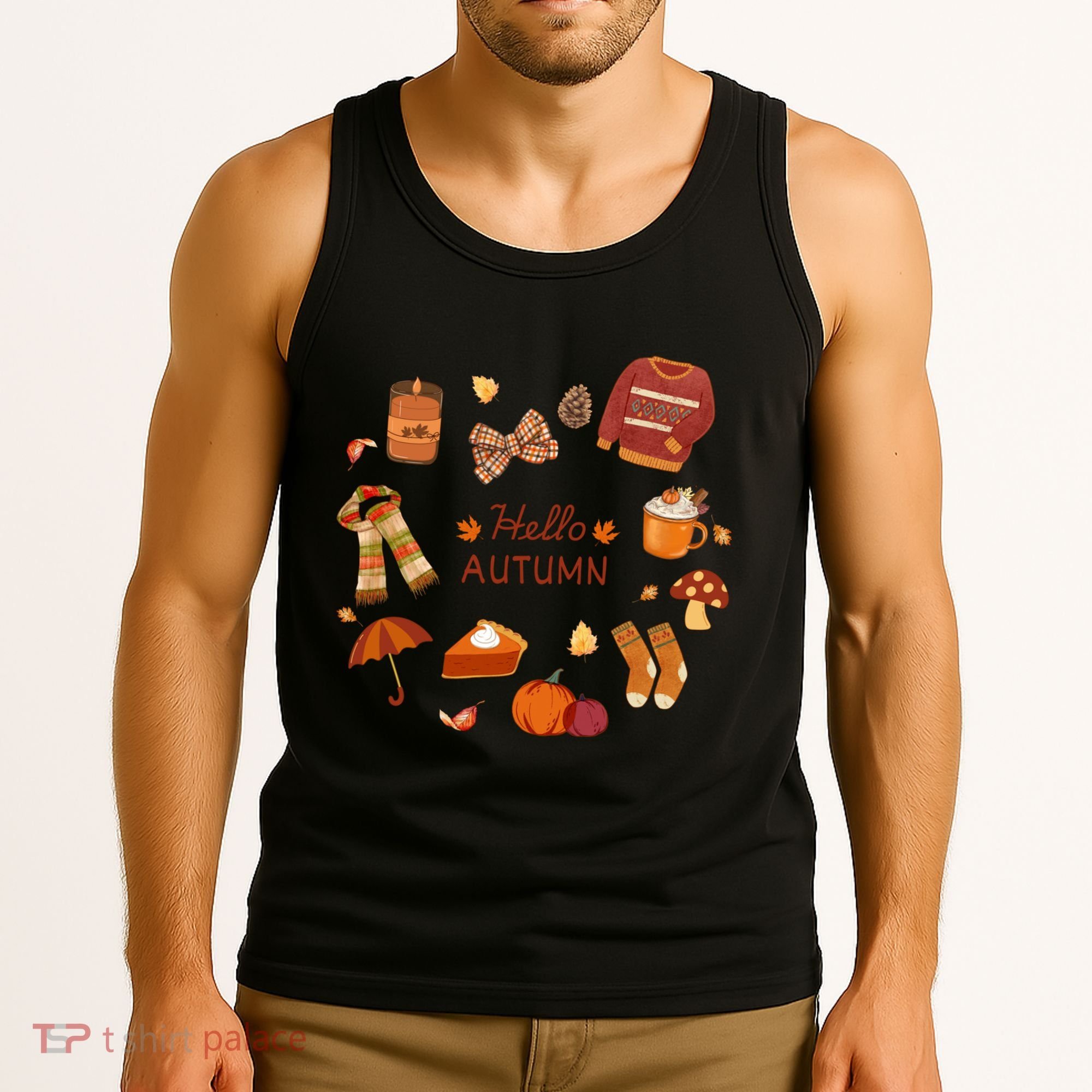 Cute Fall Autumn Little Things Retro Fall Hello Autumn Tank Top