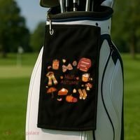 Cute Fall Autumn Little Things Retro Fall Hello Autumn Golf Towel thumb 2