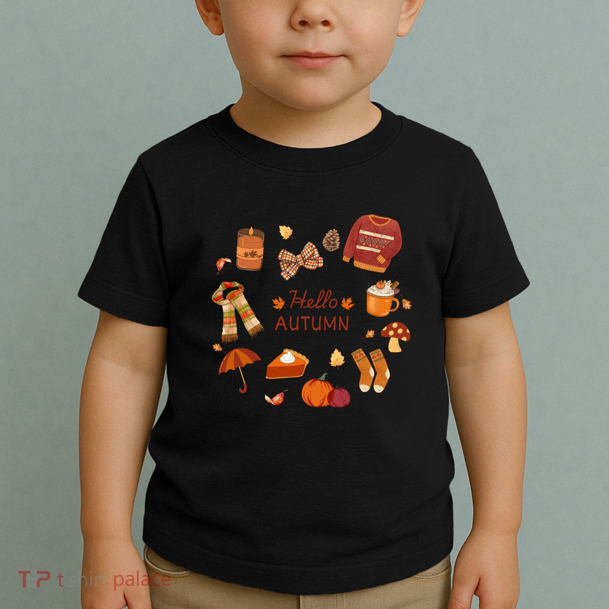 Cute Fall Autumn Little Things Retro Fall Hello Autumn Toddler T-Shirt