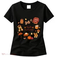 Cute Fall Autumn Little Things Retro Fall Hello Autumn Women's T-Shirt thumb 0