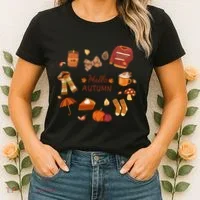 Cute Fall Autumn Little Things Retro Fall Hello Autumn Women's T-Shirt thumb 2