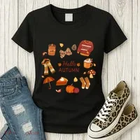 Cute Fall Autumn Little Things Retro Fall Hello Autumn Women's T-Shirt thumb 3
