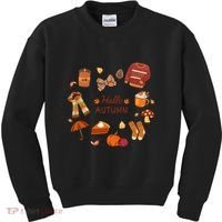 Cute Fall Autumn Little Things Retro Fall Hello Autumn Kids Sweatshirt thumb 0