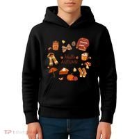 Cute Fall Autumn Little Things Retro Fall Hello Autumn Kids Hoodie thumb 4