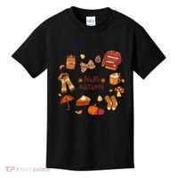 Cute Fall Autumn Little Things Retro Fall Hello Autumn Kids T-Shirt thumb 0