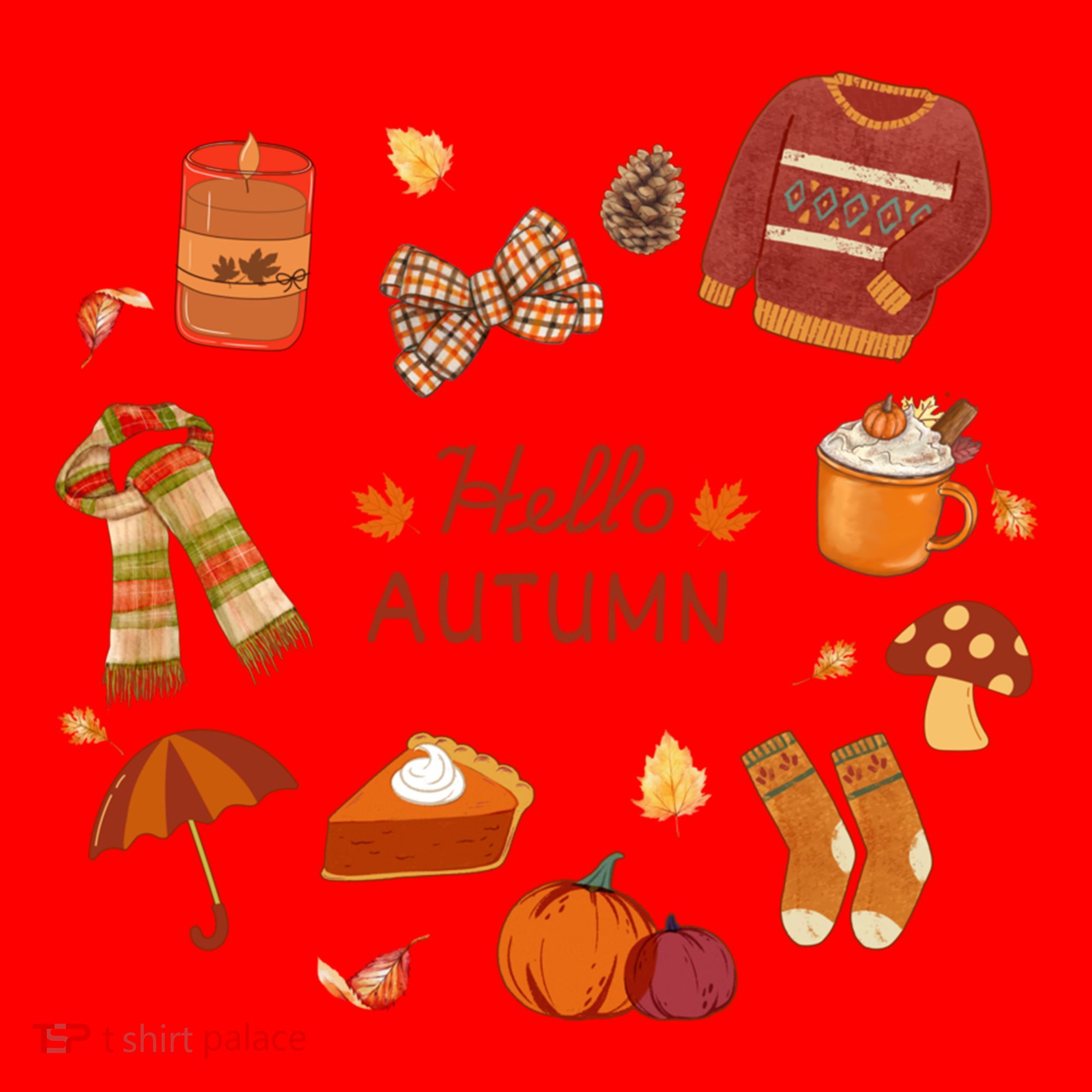 Cute Fall Autumn Little Things Retro Fall Hello Autumn Santa Hat