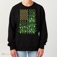 Corn Farmer American Flag Crop Farmers Farm Farming Gift Women's Sweatshirt thumb 0