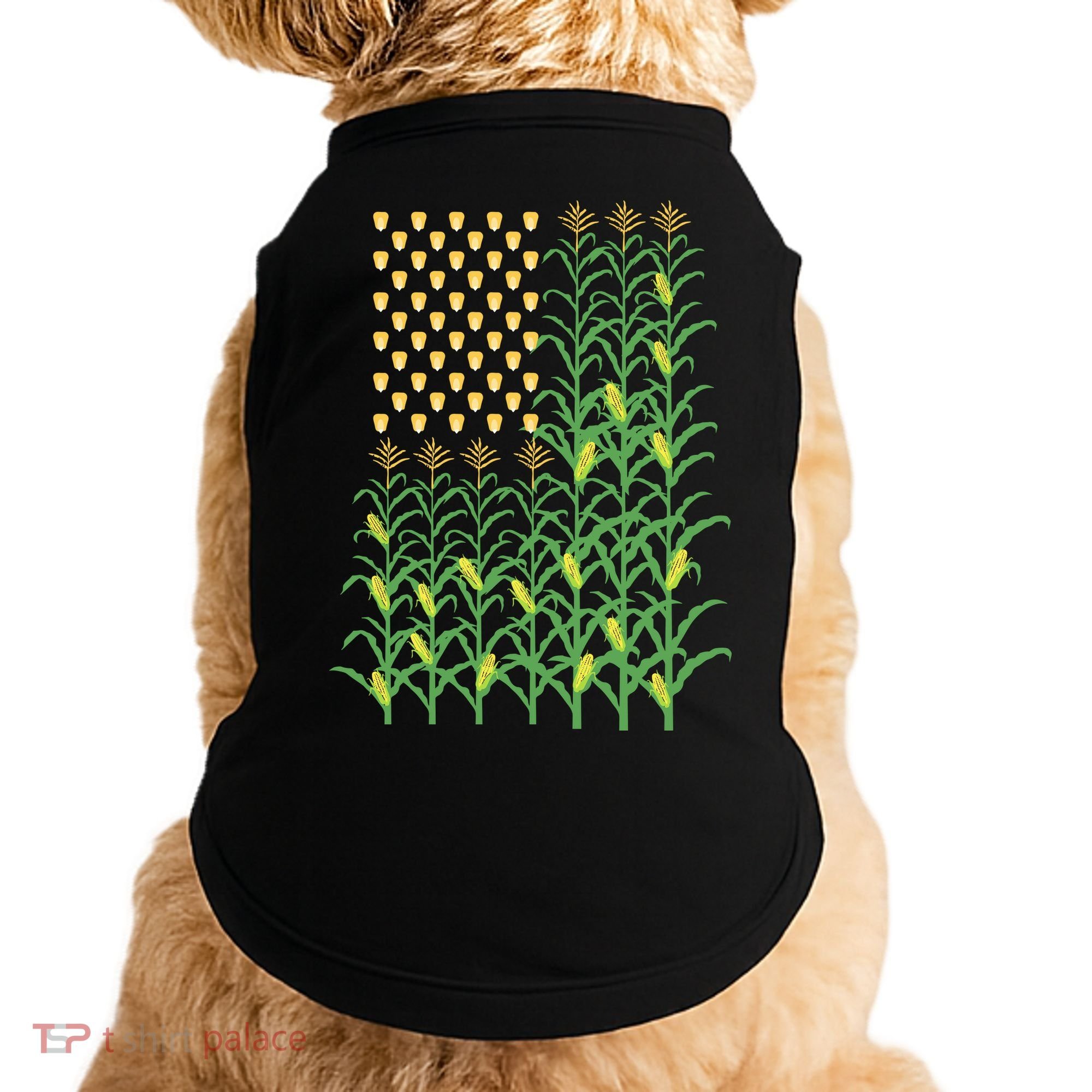 Corn Farmer American Flag Crop Farmers Farm Farming Gift Doggie Tank