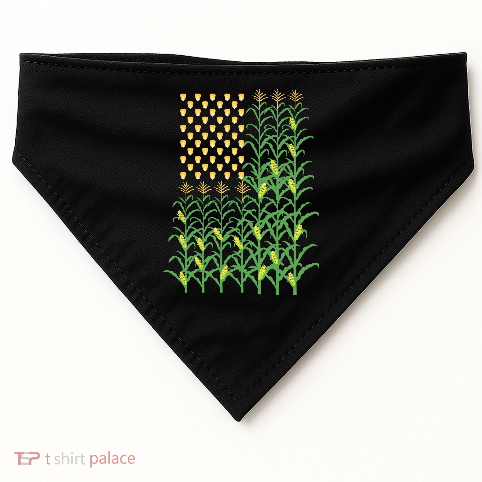 Corn Farmer American Flag Crop Farmers Farm Farming Gift USA-Made Doggie Bandana