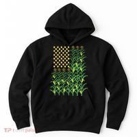 Corn Farmer American Flag Crop Farmers Farm Farming Gift Hoodie thumb 0