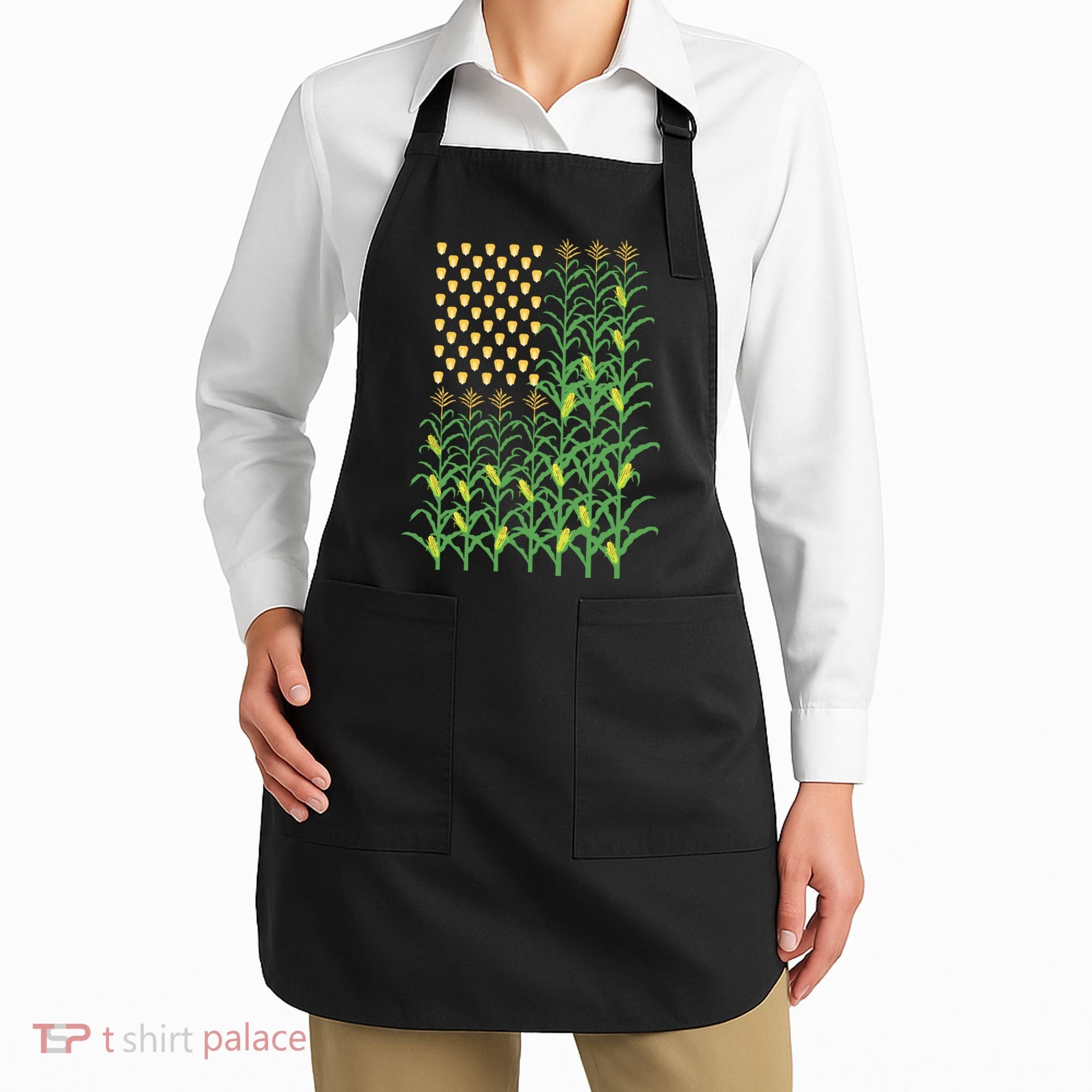 Corn Farmer American Flag Crop Farmers Farm Farming Gift Apron