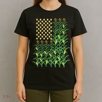 Corn Farmer American Flag Crop Farmers Farm Farming Gift T-Shirt thumb 4