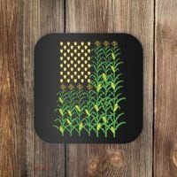 Corn Farmer American Flag Crop Farmers Farm Farming Gift Coaster thumb 0