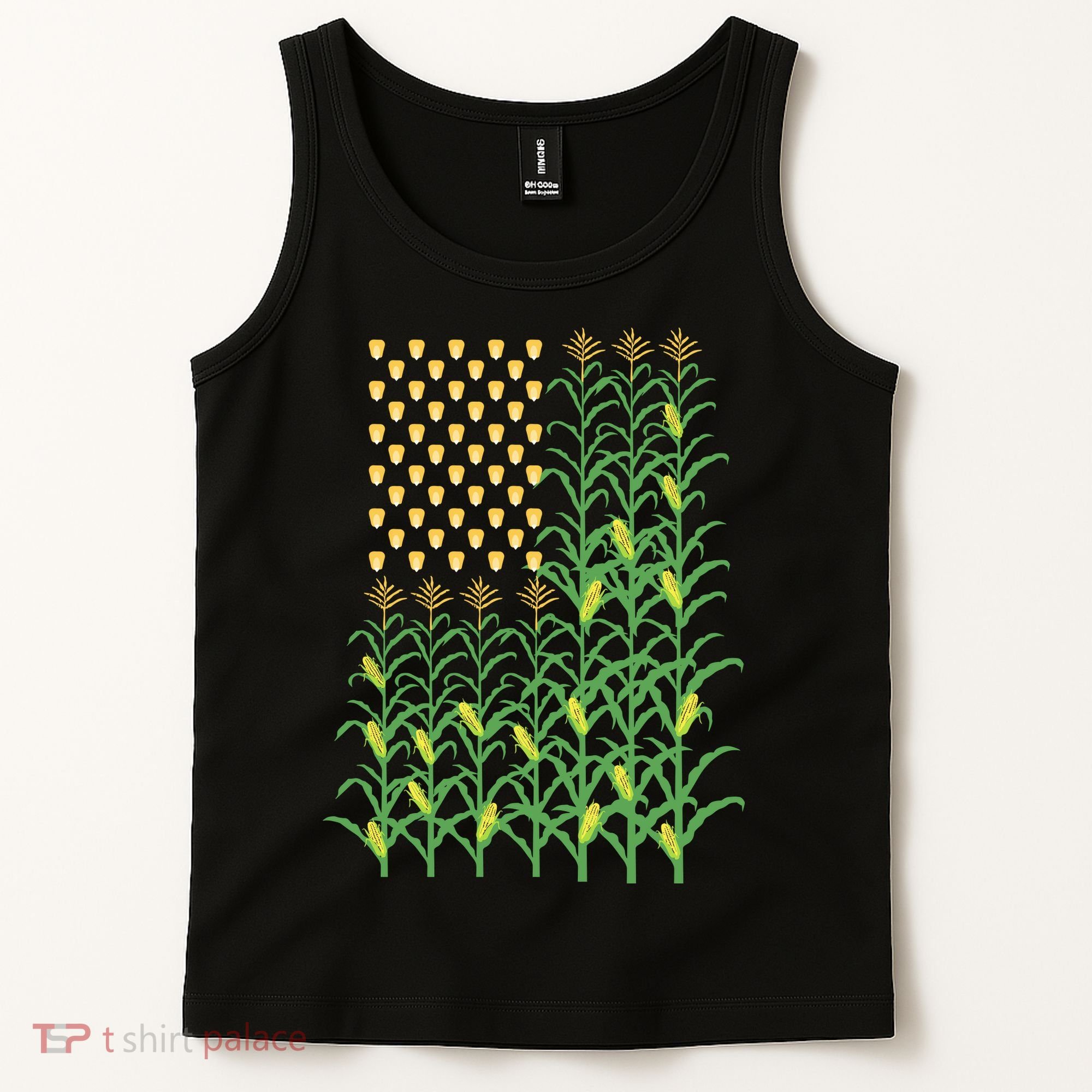 Corn Farmer American Flag Crop Farmers Farm Farming Gift Tank Top