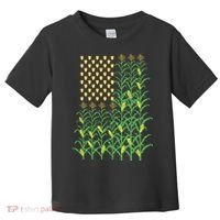 Corn Farmer American Flag Crop Farmers Farm Farming Gift Toddler T-Shirt thumb 0