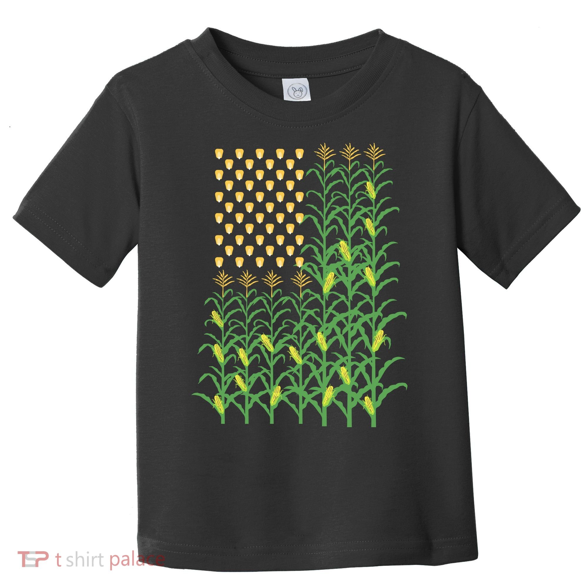 Corn Farmer American Flag Crop Farmers Farm Farming Gift Toddler T-Shirt