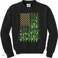 Corn Farmer American Flag Crop Farmers Farm Farming Gift Kids Sweatshirt thumb 0