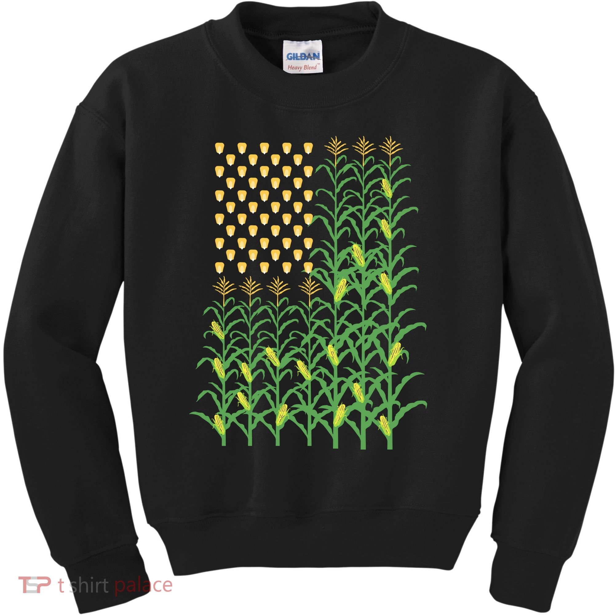 Corn Farmer American Flag Crop Farmers Farm Farming Gift Kids Sweatshirt