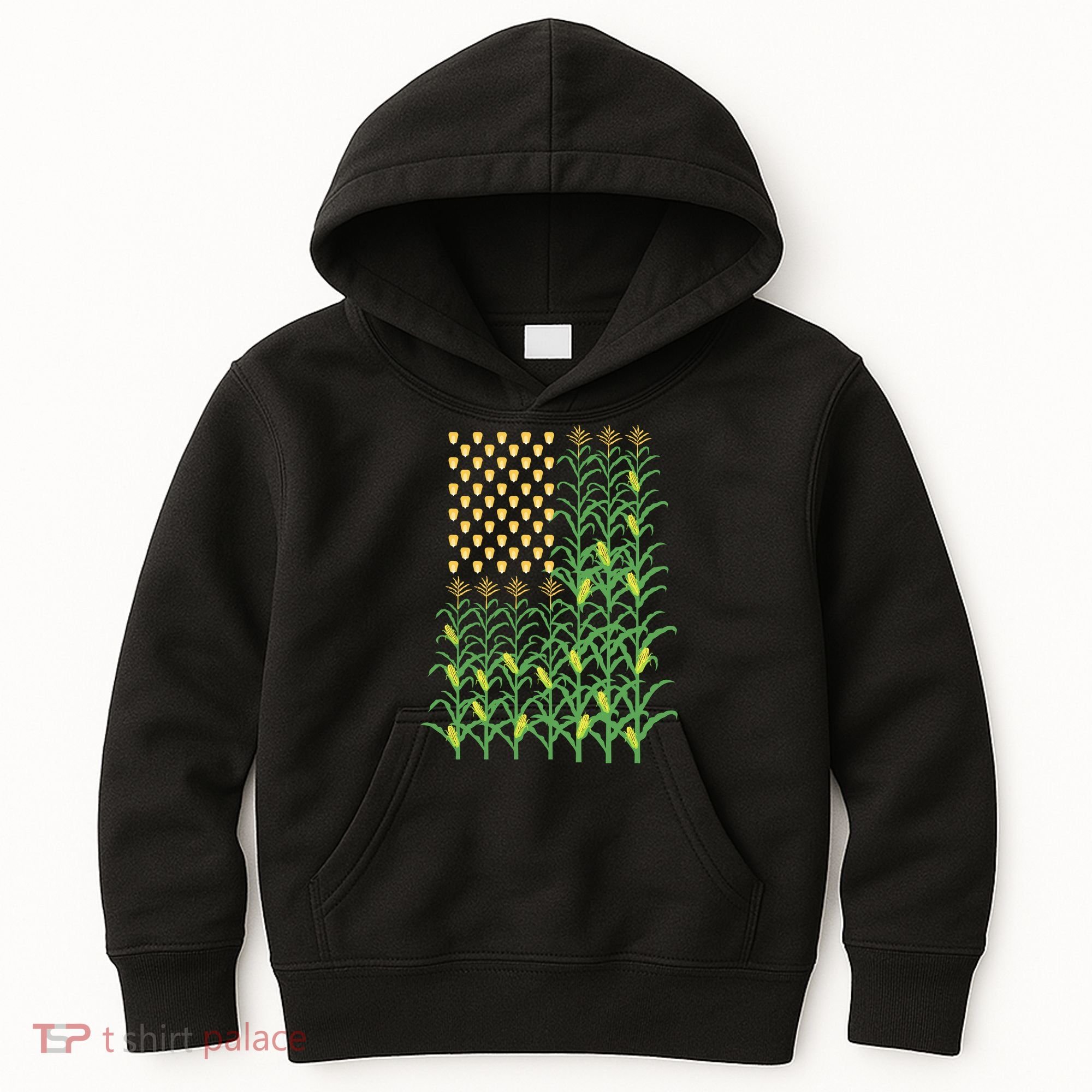 Corn Farmer American Flag Crop Farmers Farm Farming Gift Kids Hoodie