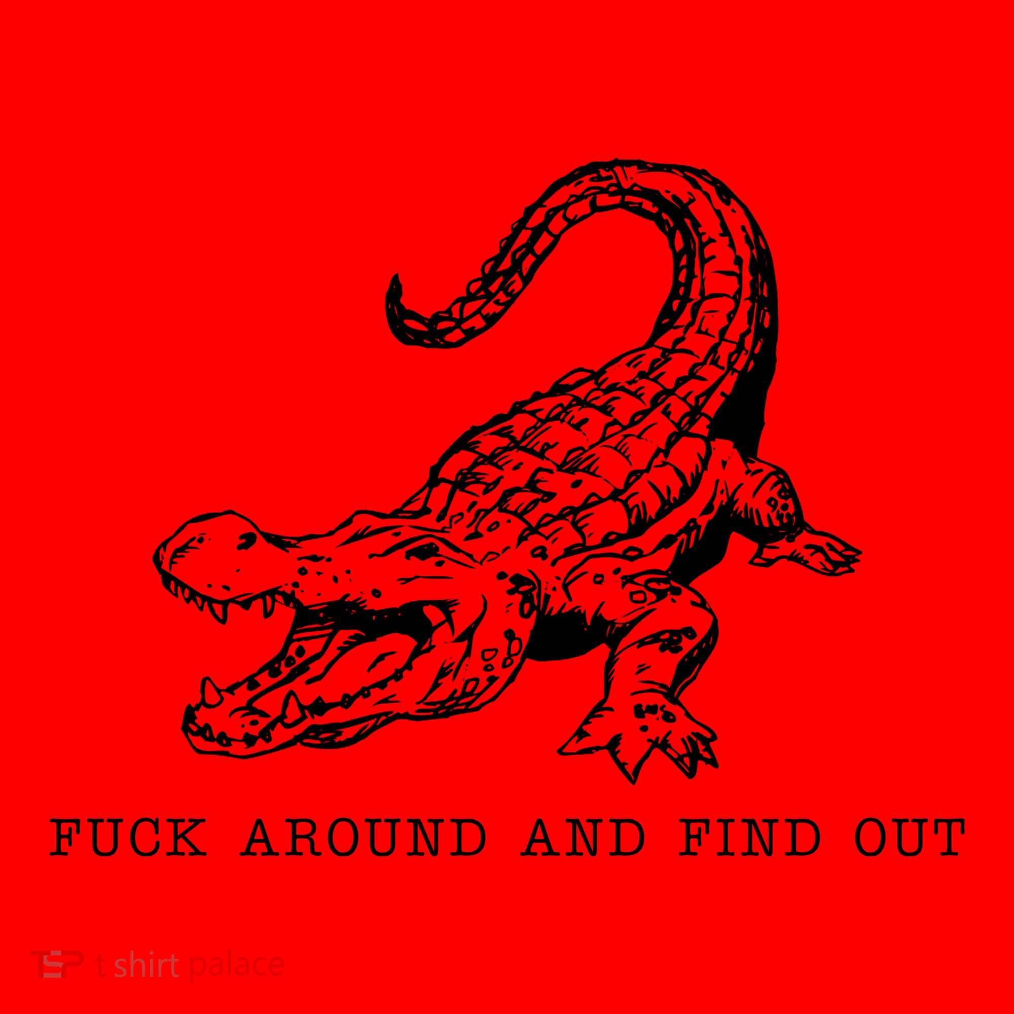 Crocodile Fuck Around And Find Out Santa Hat